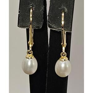 PAVOI Handpicked AAA+ Quality Freshwater Cultured Pearl Earrings Leverback - NEW